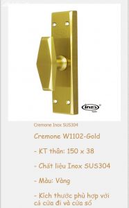 Cremone-clemon inox sus304 gold