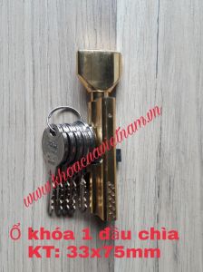 Ổ khóa cửa một đầu chìa 10 bi chìa kép dùng cho loại khóa cửa chính