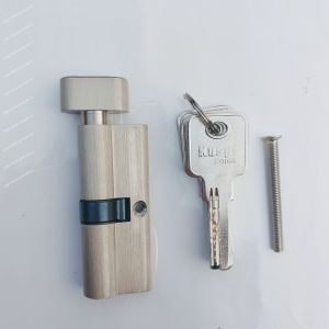 Ổ khóa cửa phòng 1 đầu chìa bằng đồng thau mạ niken 5 chìa vính