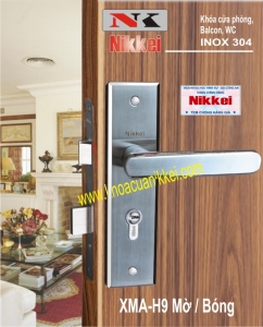 Khóa cửa inox 304 hiệu Nikkei-khóa tay gạt inox cao cấp dùng cho cửa phòng-ban công-vệ sinh